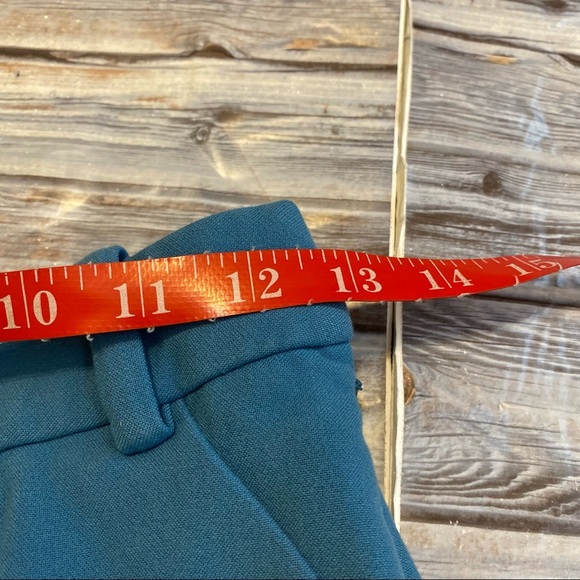 Maje High Rise Slim Fit Chino Knit Shorts Blue Sz 36 Small - Picture 8 of 10